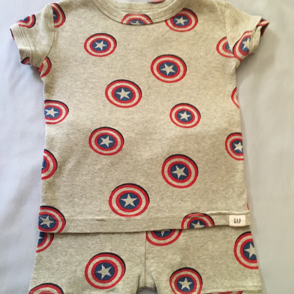 Gap Organic Marvel Captain America Shield Short Pajamas